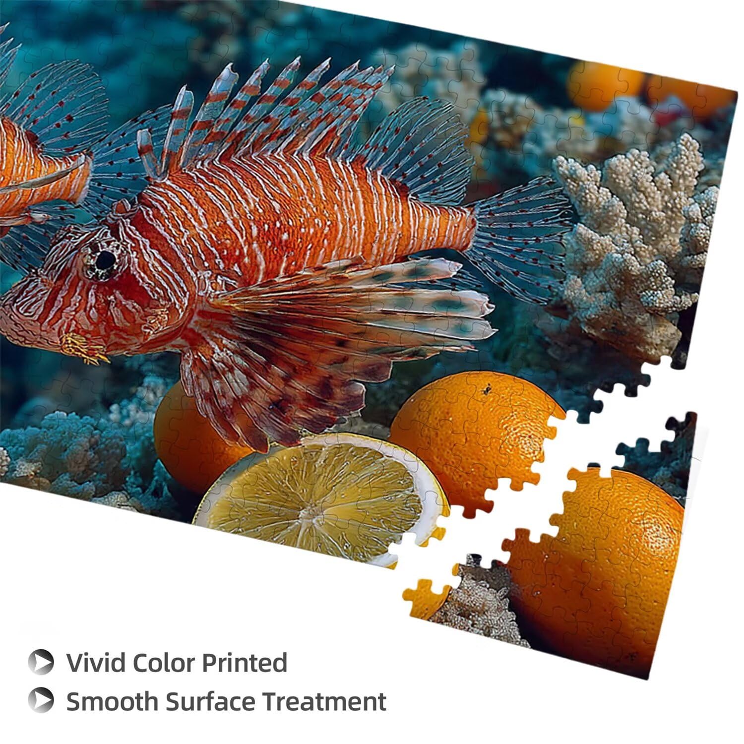 Puzzle de Madera para Adultos 900 Piezas - Peces Marinos, Obra de Arte de Juego de Rompecabezas para Adultos, Puzzle de Impresión de Alta Definición Multicolor, Pasatiempo Creativo Regalo b-331