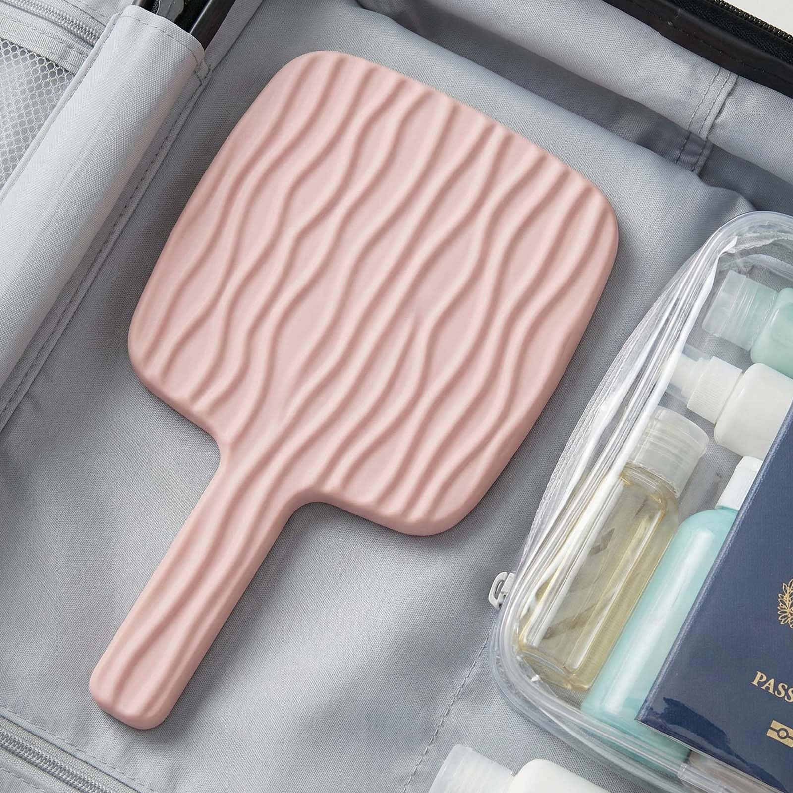 Specchio a Mano con Manico, Specchio Portatile Professionale, Specchio da Barbiere con Maniglia Ergonomica, Specchietto per Dentista, Perfetto per Trucco, Viaggi, Parrucchiere e Rasatura (Bianco)
