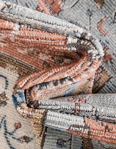 Miniatura 7 de Rugs.com Nyla Collection - Alfombra ovalada mediana de 4 x 6 pies, color marfil, perfecta para salas de estar, comedores grandes, planos abiertos