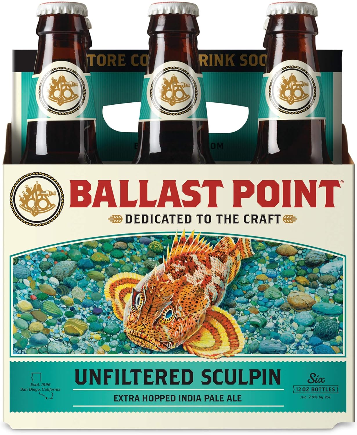 Ballast Point, IPA Unfiltered Sculpin, 6pk, 12 Fl Oz