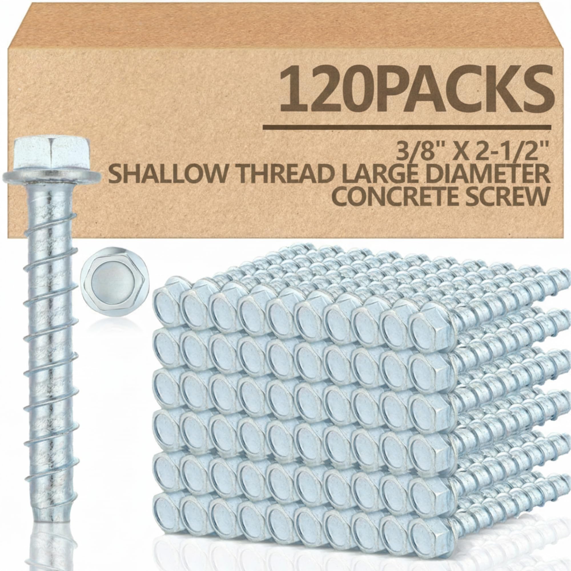 Concrete Anchors & Screws - 50 Pack -13 Concrete Anchors & Screws - 50 Pack -13