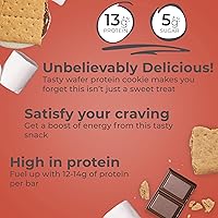 Vista 2 de Power Crunch Barras de oblea de proteínas, bocadillos ricos en proteínas con delicioso sabor, S'Mores, 1.4 onzas (12 unidades)