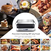 AMZCHEF 4 az 1-ben kontaktgrill, waffelsütő és szendvicssütő 2000W, antihaftbevonatos lemezek 3