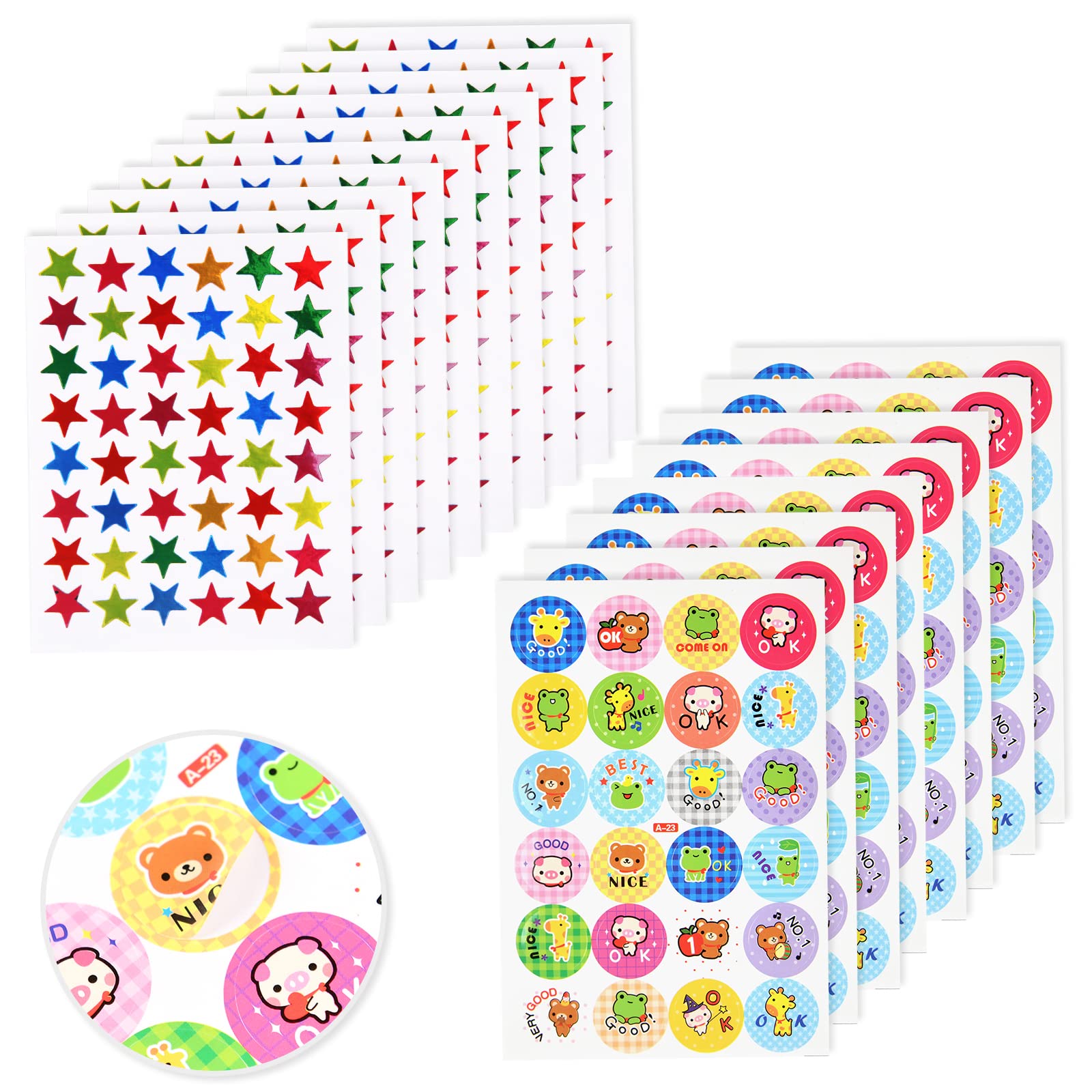 100-500pcs adesivi per bambini adesivi per premi a... - Vicedeal