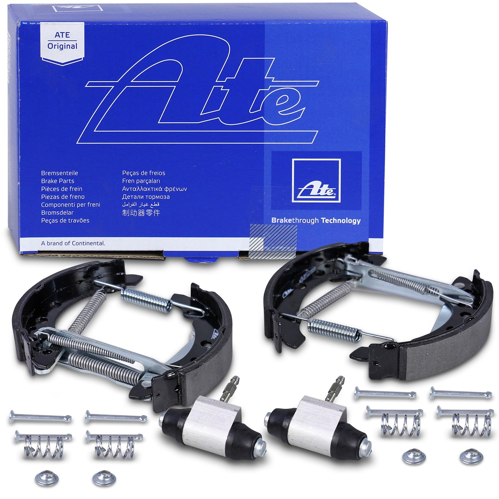 ATE Bremsbackensatz TopKit vormontiert mit Radbremszylinder hinten 03.0520-3917.3