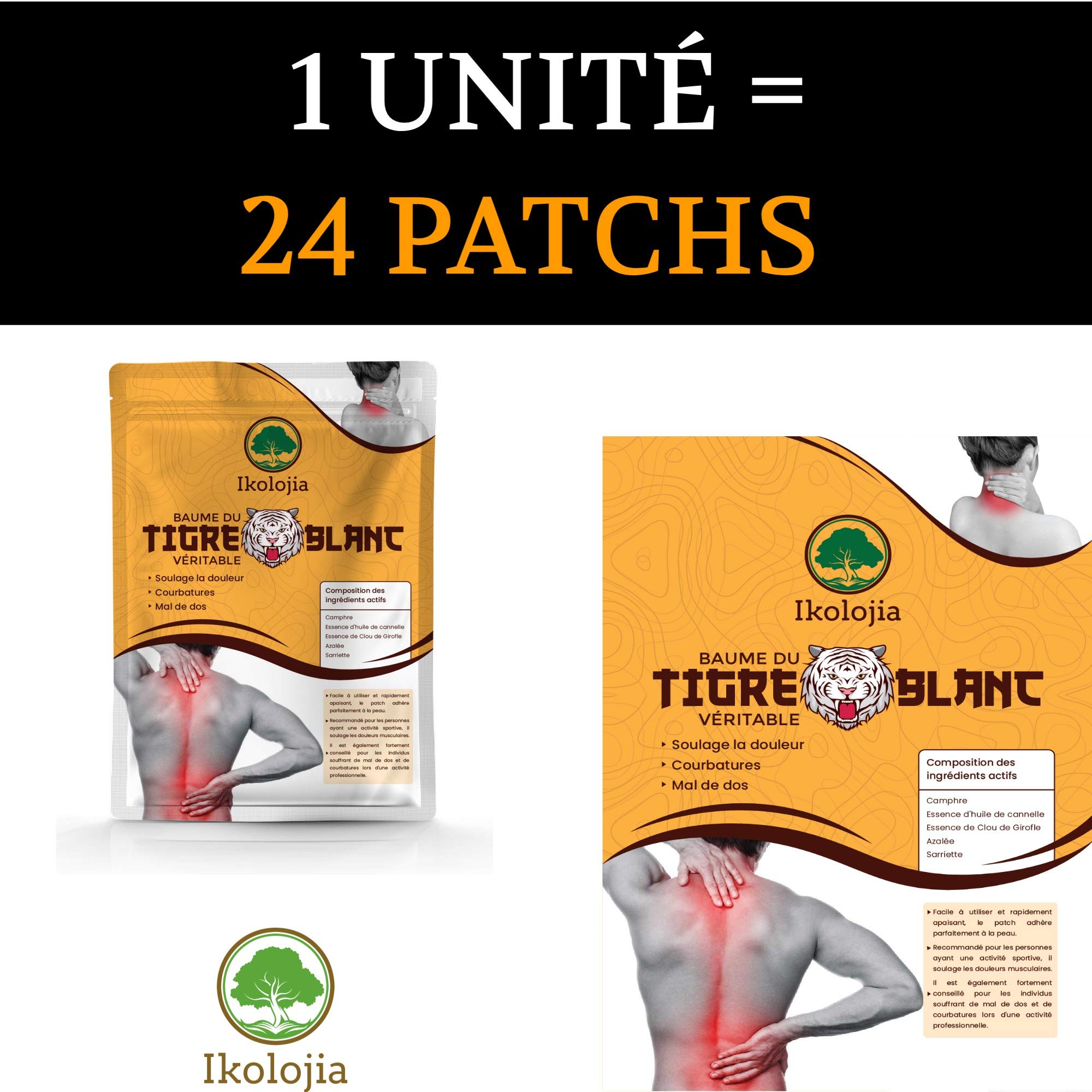 Tiger Balm Back Pain Plaster Patch (X24) Heat Pads for Back Pain