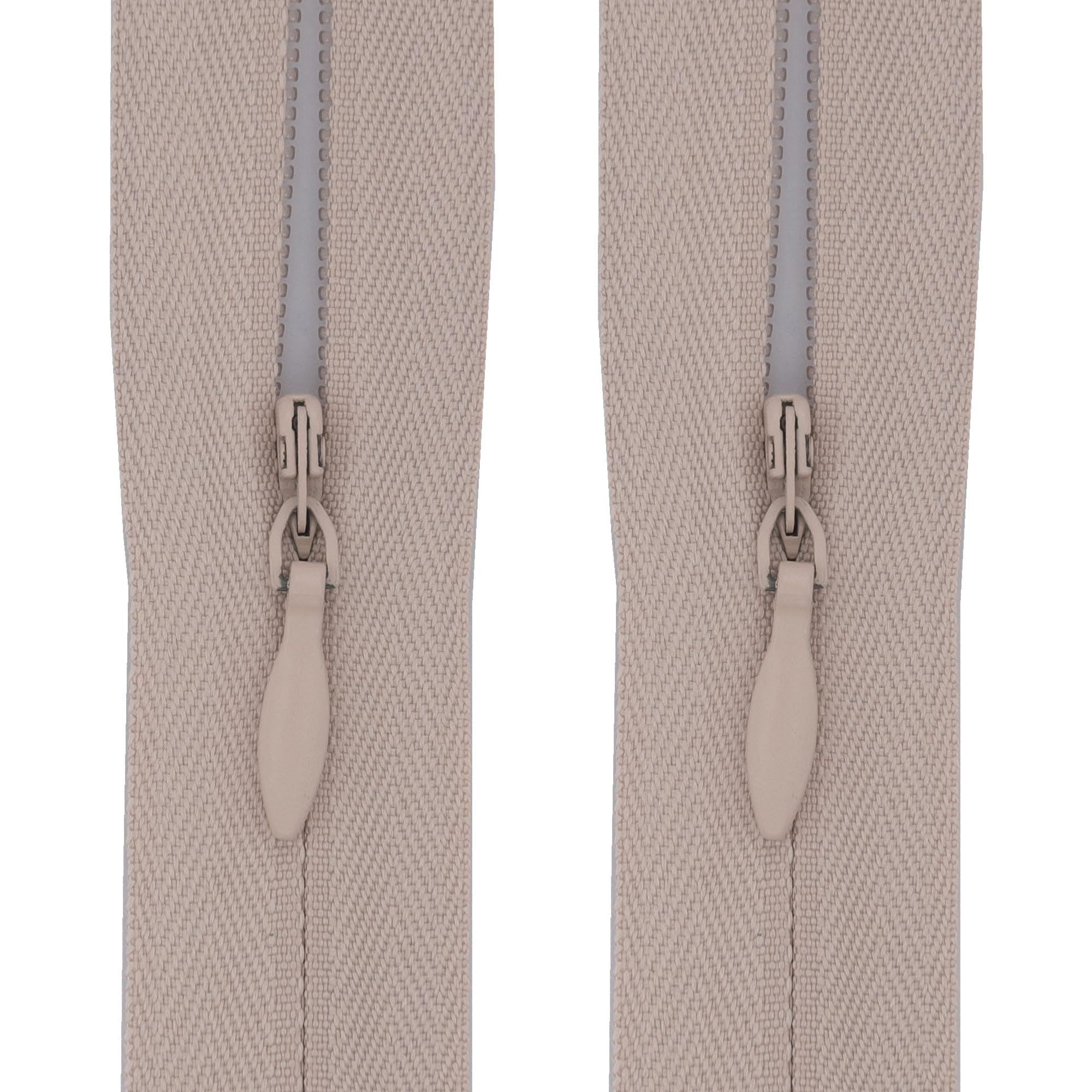 #3 Invisible Zips, 2 Pack, 22 Inch, Dark Nude