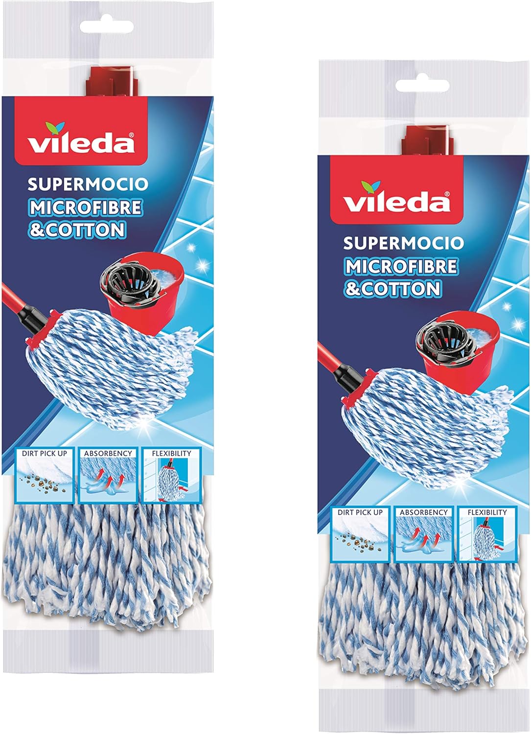 Vileda Supermocio Micro & Cotton Mop Refill Head
