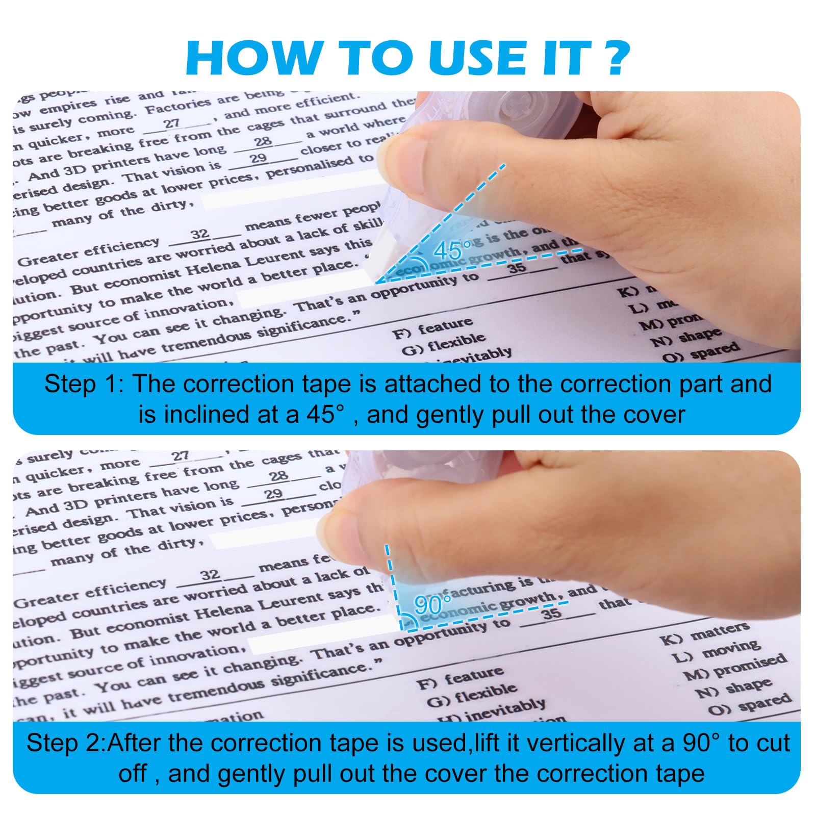 6 PCS Rubans Correcteurs,Mini Ruban Correcteur Bande De