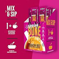 Vista 19 de LonoLife - Sobres individuales de caldo de hueso de ternera al curry tailandés: 0.35 onzas de proteína, apto para dieta Keto, 24 porciones