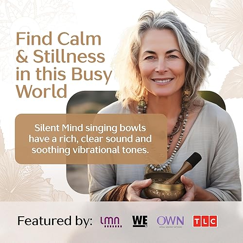 Miniatura 17 de Cuenco del Himalaya Silent Mind, hermosos diseños, Marrón