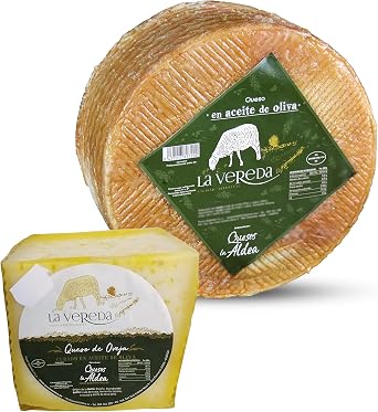 LA ALDEA CHEESES | Artisan Sheep Cheese Cured in Olive Oil 1.65 lbs | Cured Cheese in Olive | Gourmet Cheese Basket Gift | Lot of Sheep Cheese | Perfect for Gourmet Cheese Gift