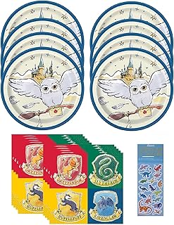 Harry Potter Birthday Party Supplies Bundle includes Dessert Cake Plates and Napkins