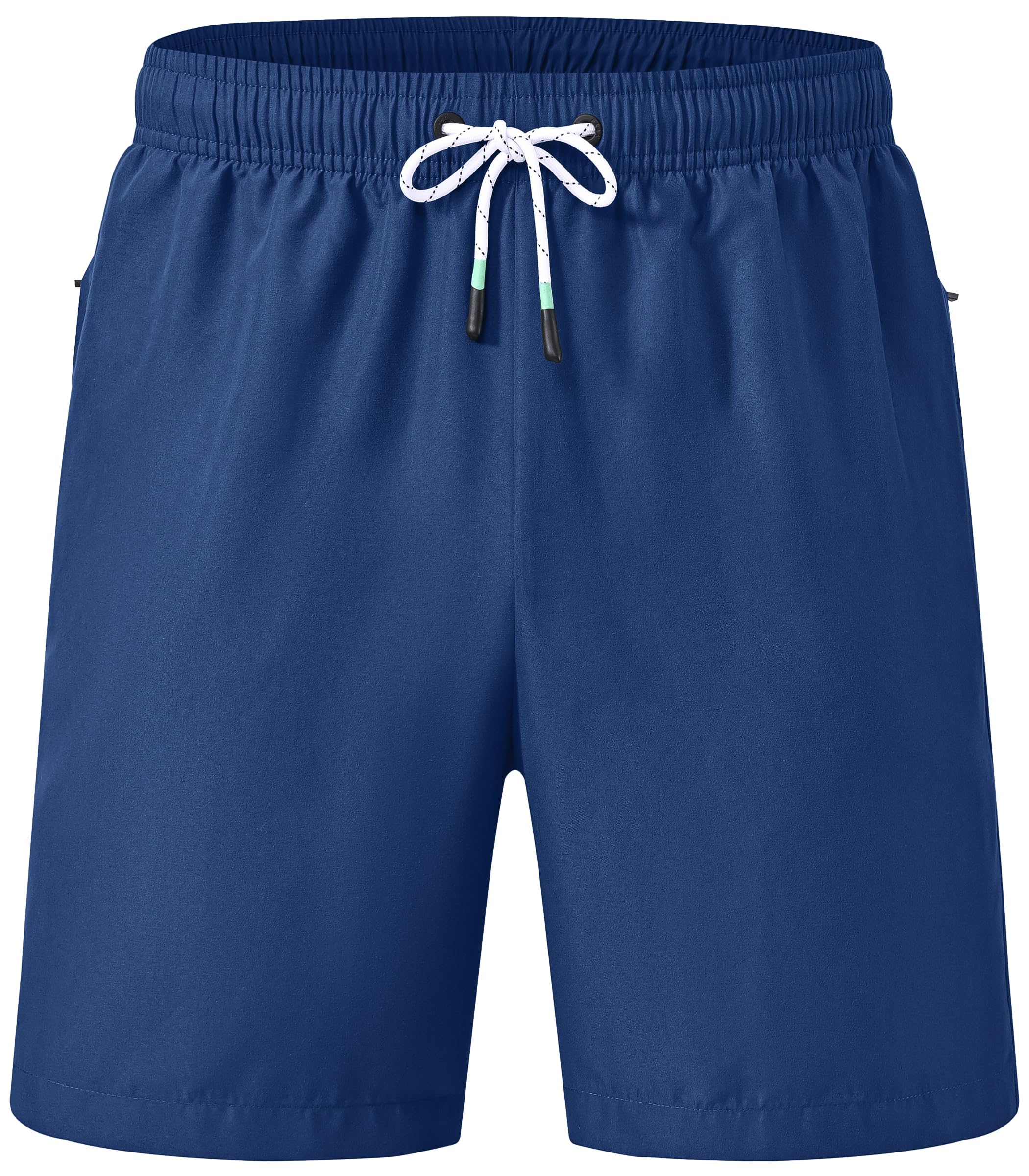 YuKaiChen Herren Badehose Schnelltrocknend Badeshorts mit Reißverschlusstasche Atmungsaktiv Wasserabweisend Meshfutter Tunnelzug Sommer Strandhose für Sport Urlaub Freizeit
