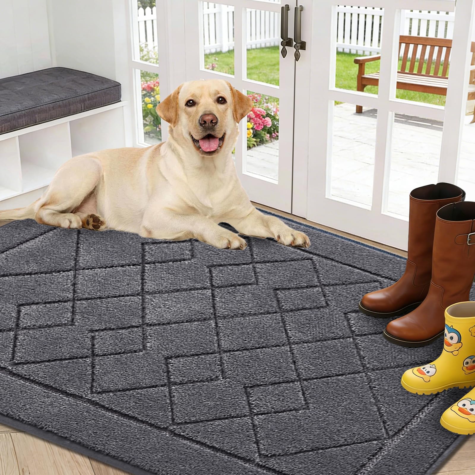 BoTT ラグマット Amazon.com: REFETONE Dirt Trapper Door Mat 32