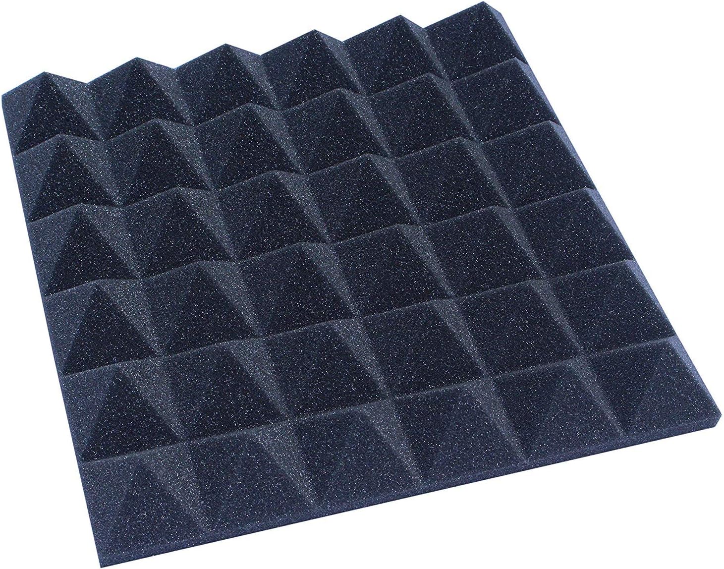Pyramid Acoustic Foam Panels - 12x12x 2 Inch Thick Sound Dampening Studio Foam Tiles - 4 Square Feet Per Pack (2 inch thick)