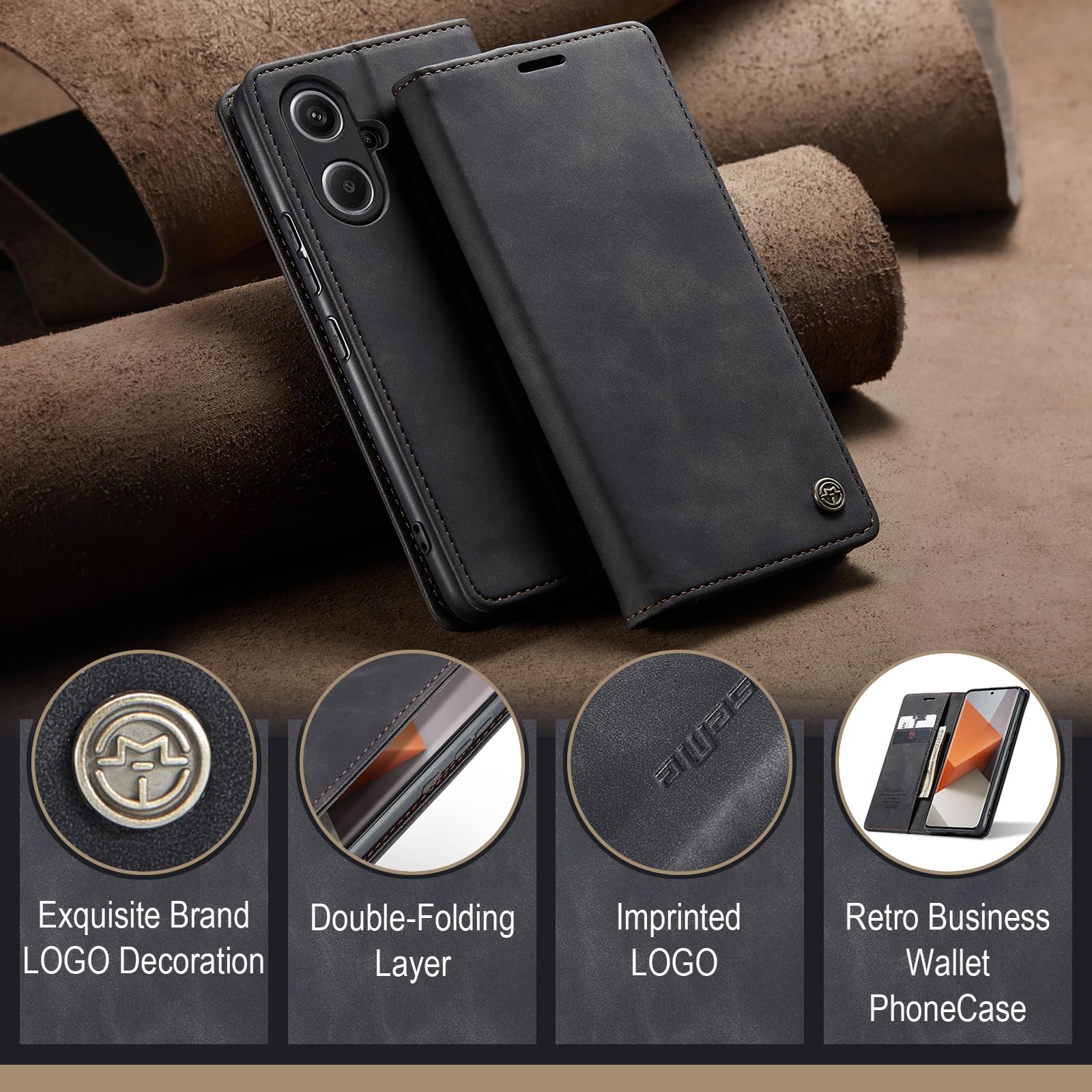 Moex Custodia Orizzontale Con Clip Per Cintura | Pelle PU E Feltro, Chiusura Magnetica | Per OnePlus Nord E Smartphone