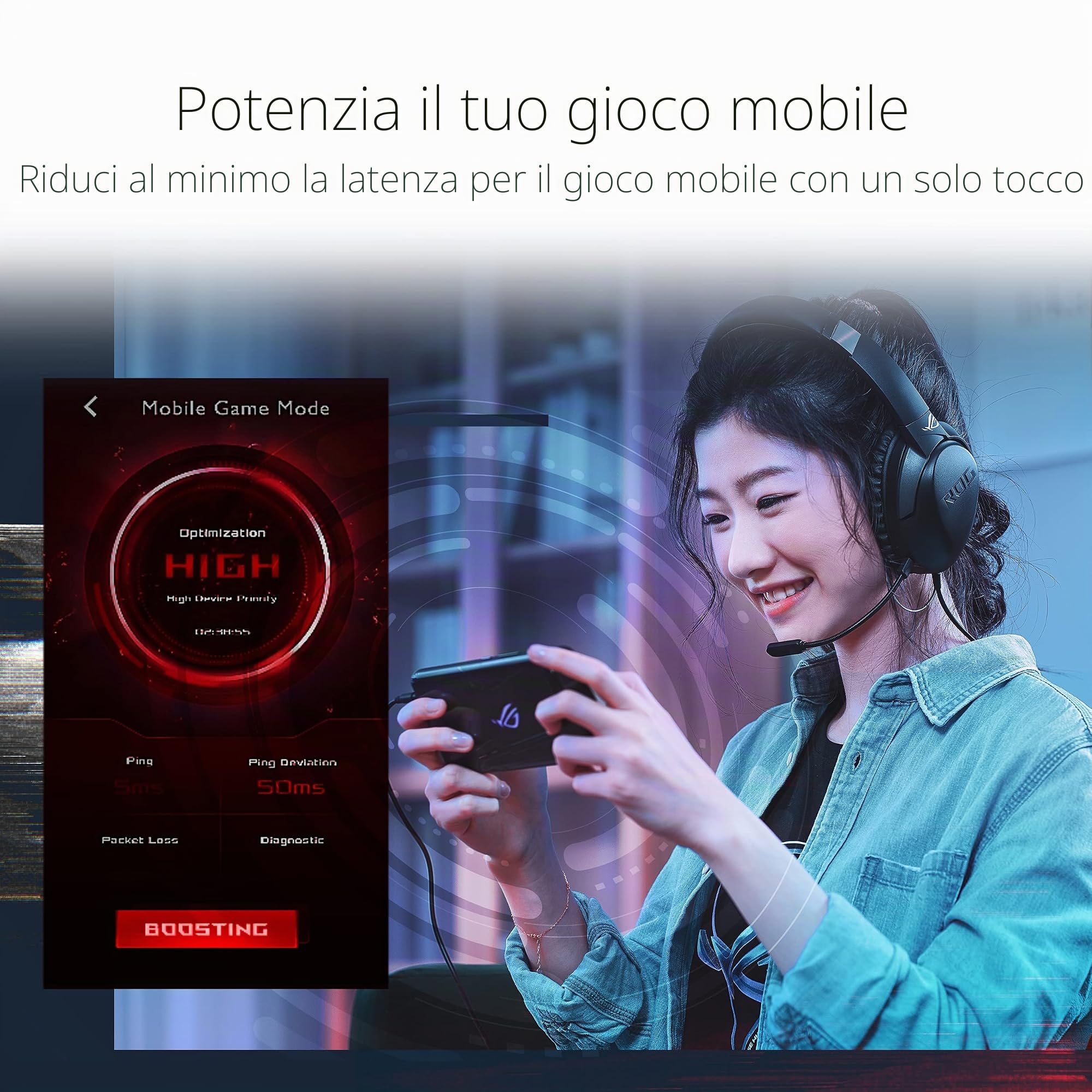 ASUS ROG STRIX GS-AX5400 Router Wi-Fi 6 dual-band per il gaming, compatibile con PS5 e giochi dispositivi mobili, VPN Fusion, Instant Guard, Gear Accelerator, porta di gioco, QoS adattivo e Aura RGB
