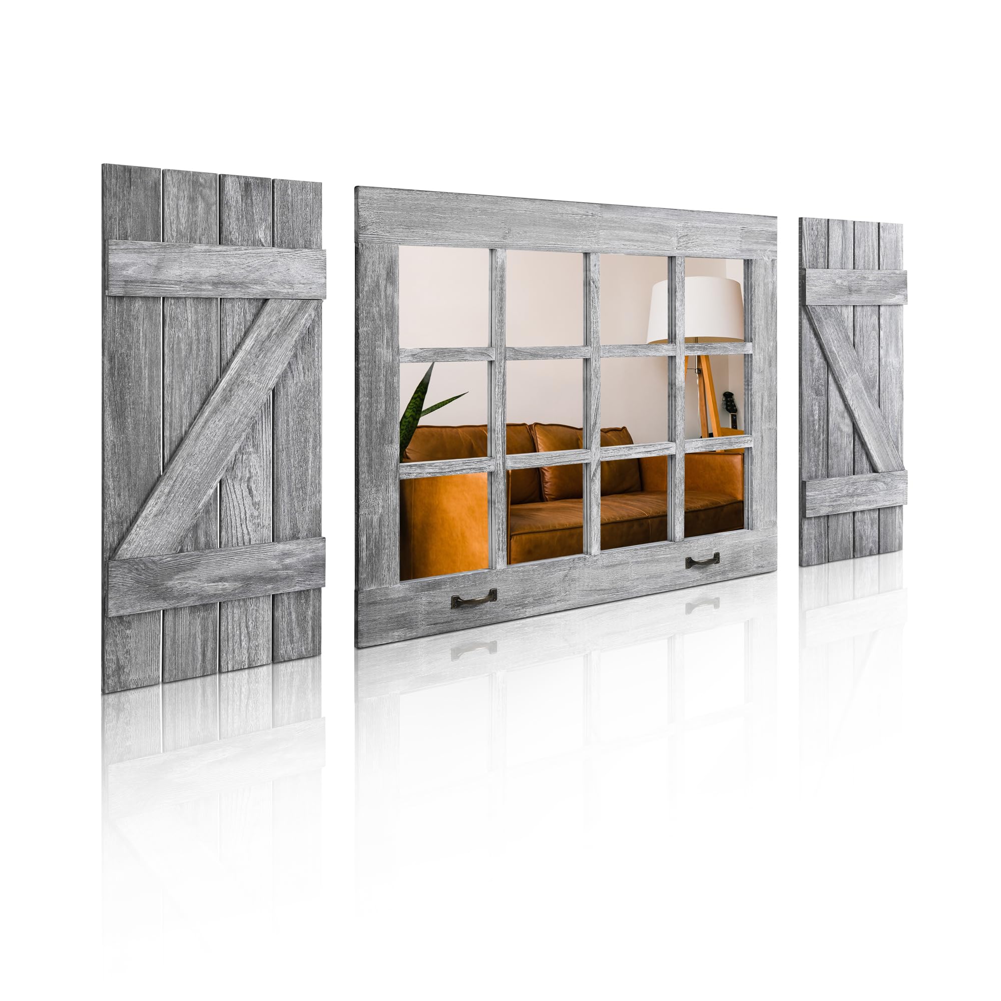 Photo 1 of GBtroo Farmhouse Window Mirror with Shutters