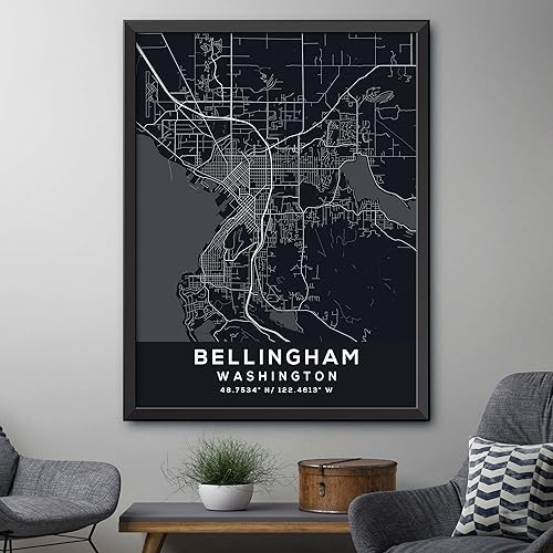Miniatura 4 de Map of Bellingham, Washington, Evening (8x10)