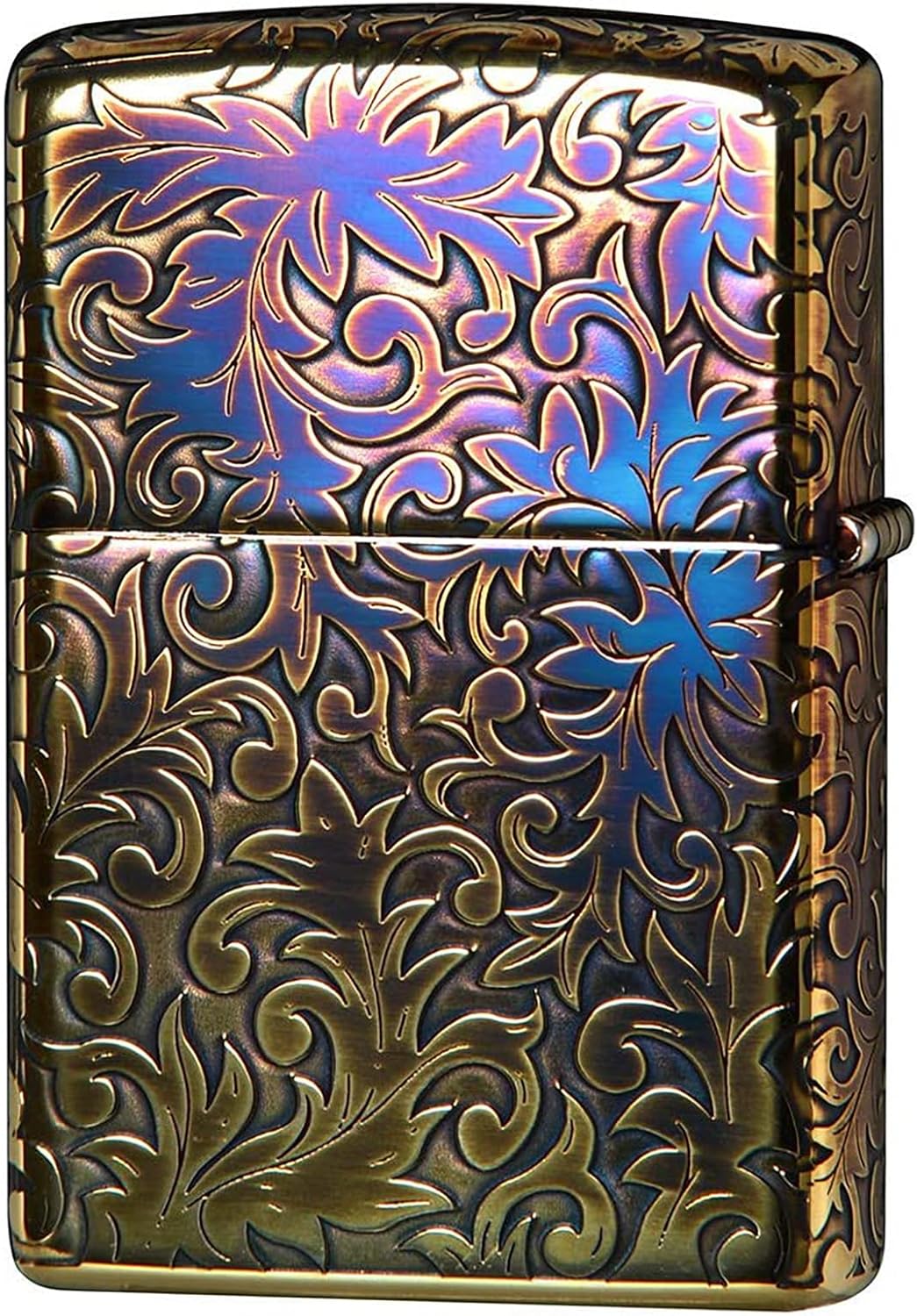 Zippo 2GI-Z5KARA Windproof, Brass Lighter, 5 Sides Finished, Japanese Pattern, Arabesque with Special Stickers, Gold