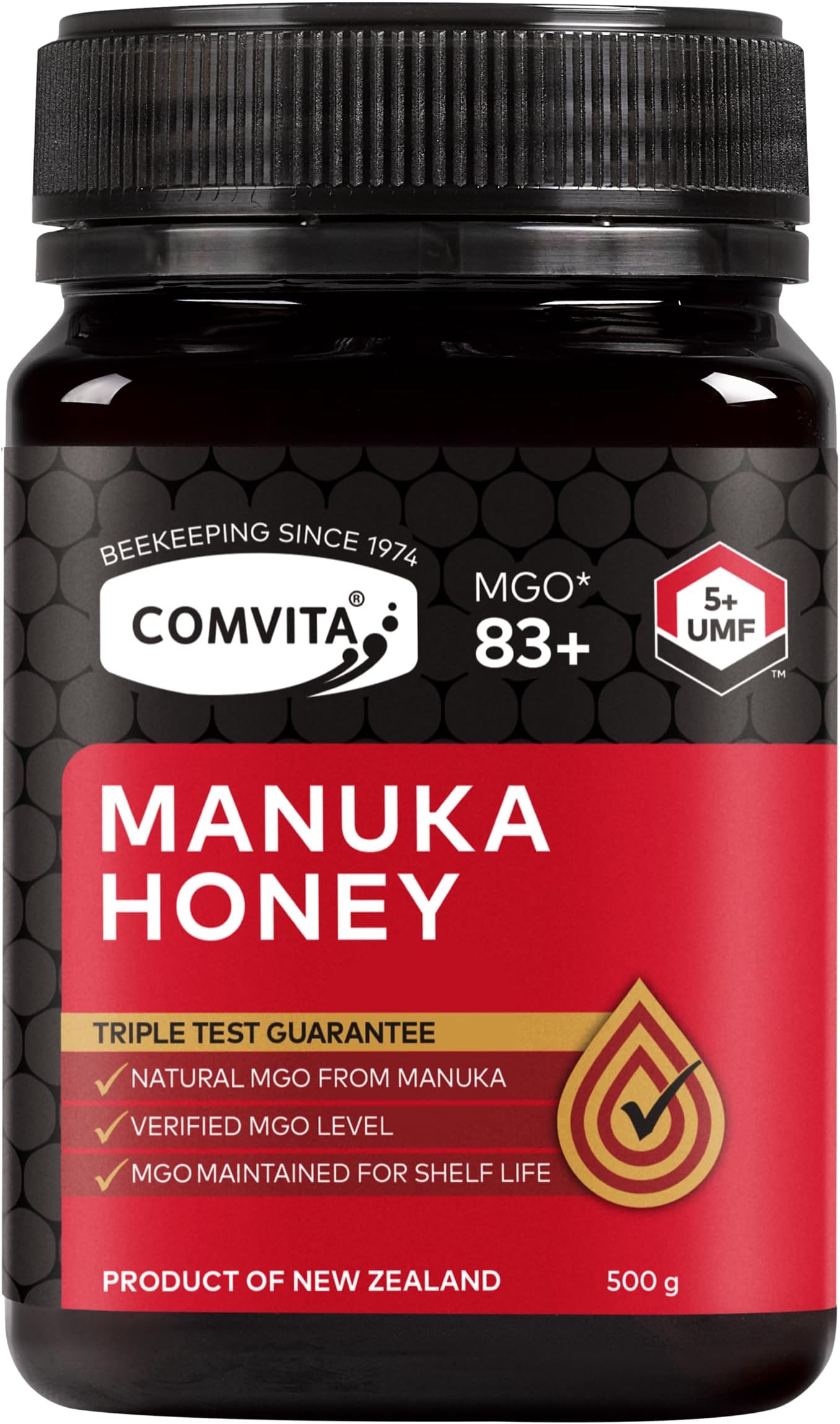 Comvita Unpasteurised Manuka Honey from New Zealand (UMF 5+, MGO 83+) - 500g