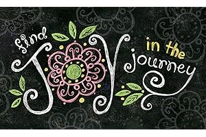 Joy in The Journey Chalkboard Flower Doormat