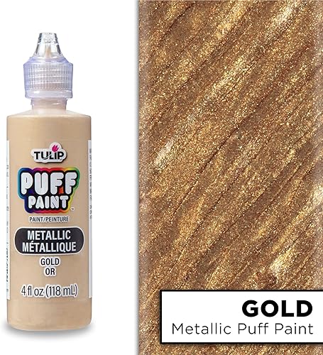 Miniatura 2 de TULIP Puff Paint Metallic Gold 4 fl. oz. Paquete de 3