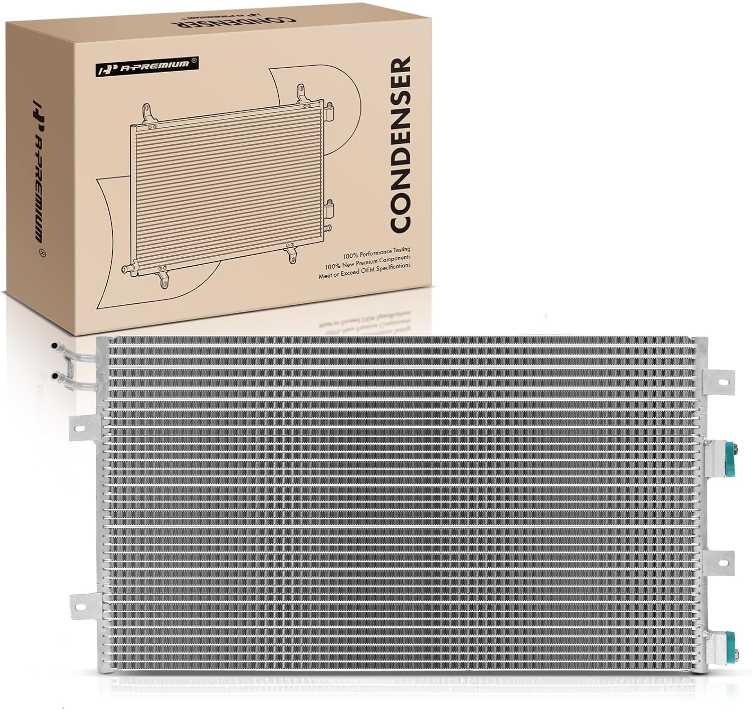 A-Premium Air Conditioning A/C Condenser Compatible with Chrysler Sebring 2003-2004 & Dodge Stratus 2003-2004, 2.4L 2.7L 3.0L, Replace# 5096228AA