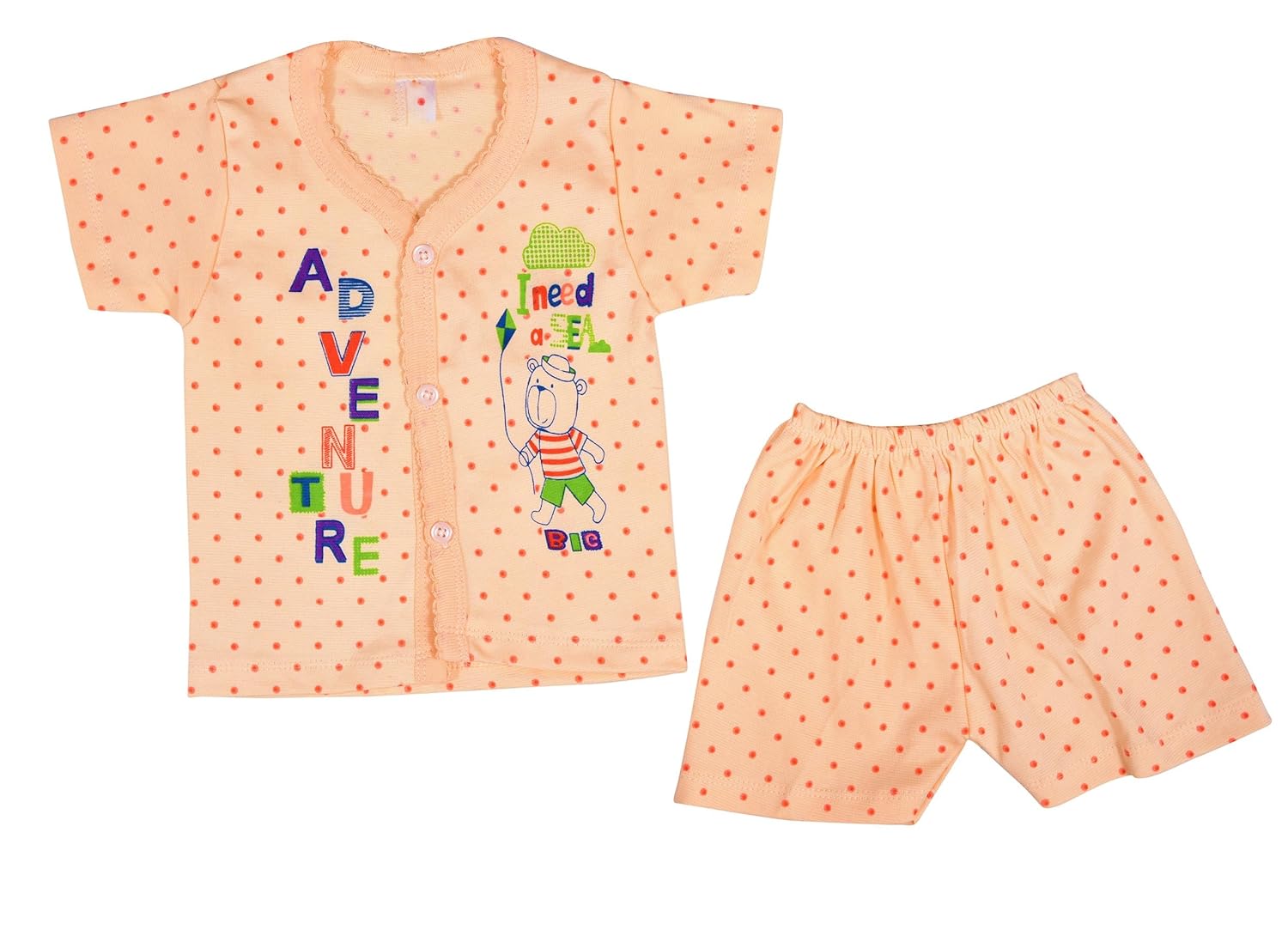 PARANETIC Cotton Baby Boy And Baby Girl'S Half Sleeves Soft Cotton Vests,Jhabla T-Shirt With Shorts Set For Kids Infant Toddler Summer Set For New Born Baby Clothes (Set Of 3) offers donot miss 4 PARANETIC Cotton Baby Boy And Baby Girl'S Half Sleeves Soft Cotton Vests,Jhabla T-Shirt With Shorts Set For Kids Infant Toddler Summer Set For New Born Baby Clothes (Set Of 3) offers donot miss
