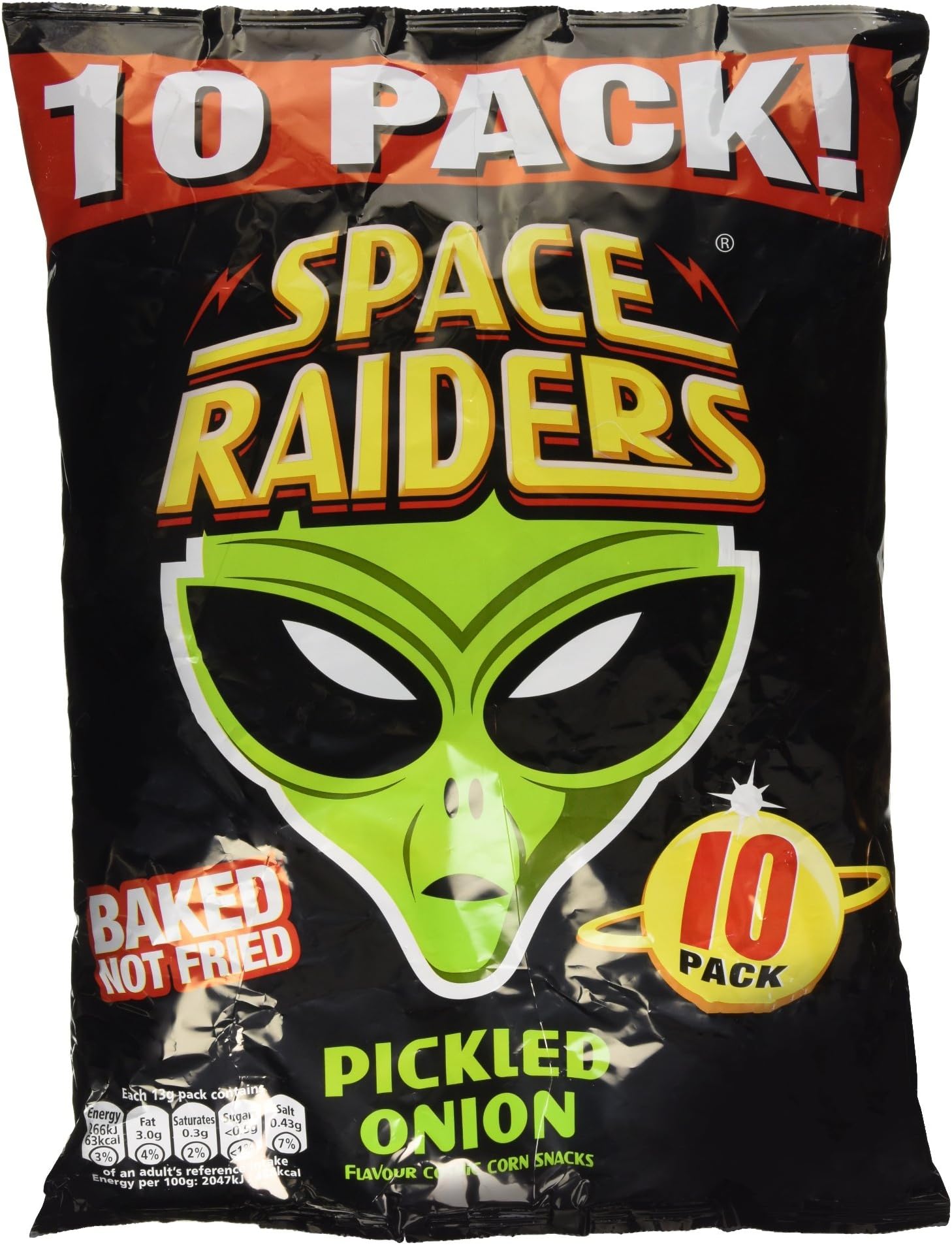 Space Raiders Pickled Onion, 10 x 13g