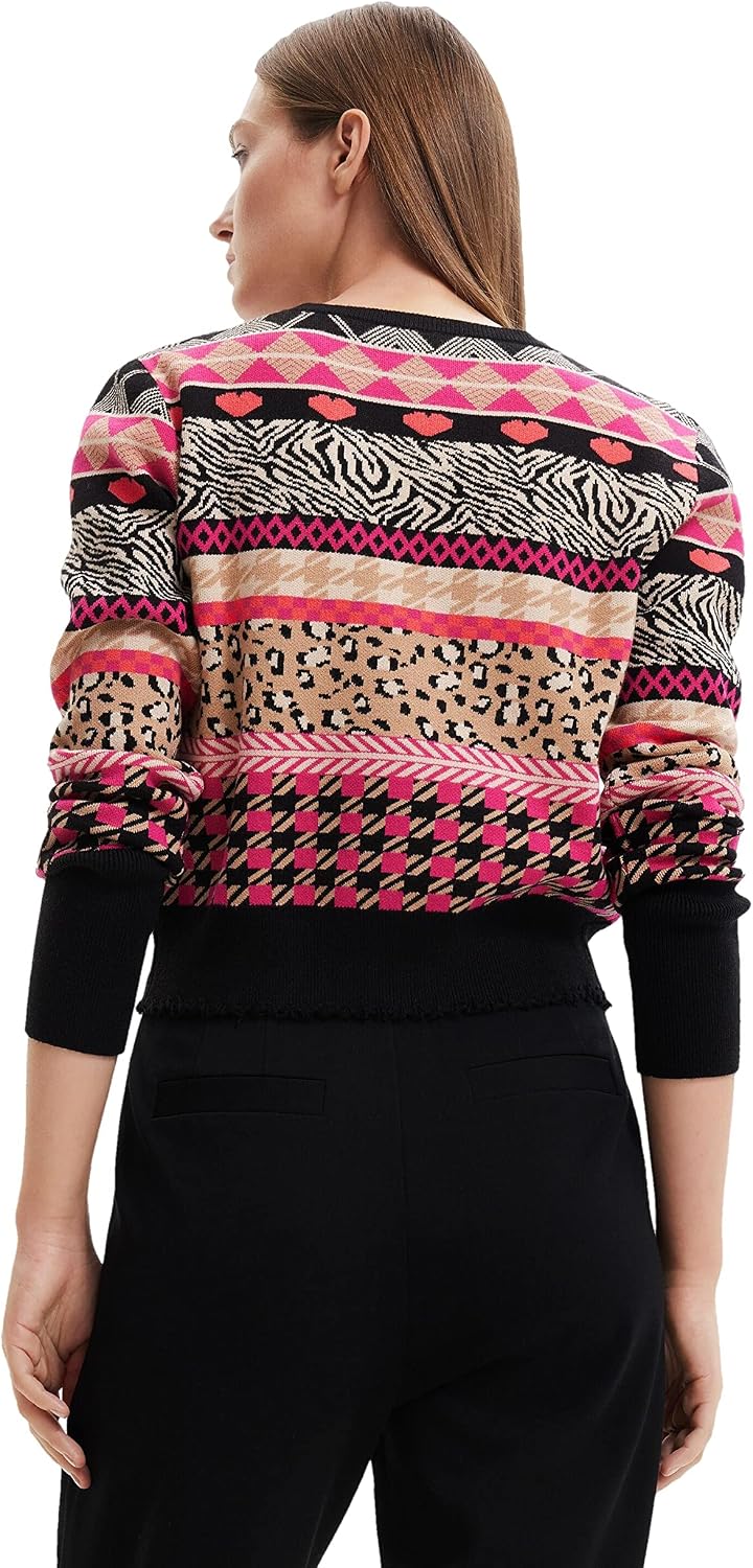 Pull Desigual Couleur Kaki Taille S (36) - Occasion En Très Bon état