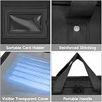 4 Boîtes de rangement pour paquets DVD, PVC Dégagez la lisière, DVD Organisateur de boîtiers avec étiquettes index-15.4"x 5.5"x 7.9" DVDs Sacs de rangement pour DVDs, CDs, Jeux vidéo, Livres, Chaque tenir jusqu'à 25 DVDs Jewel Cases