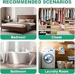 12 Pack Fragrance Free Moisture Absorber, 16.9OZ Portable Dehumidifier Moisture Absorber for Closet Bathroom, Wardrobes, Kitchen, Laundry (Green)