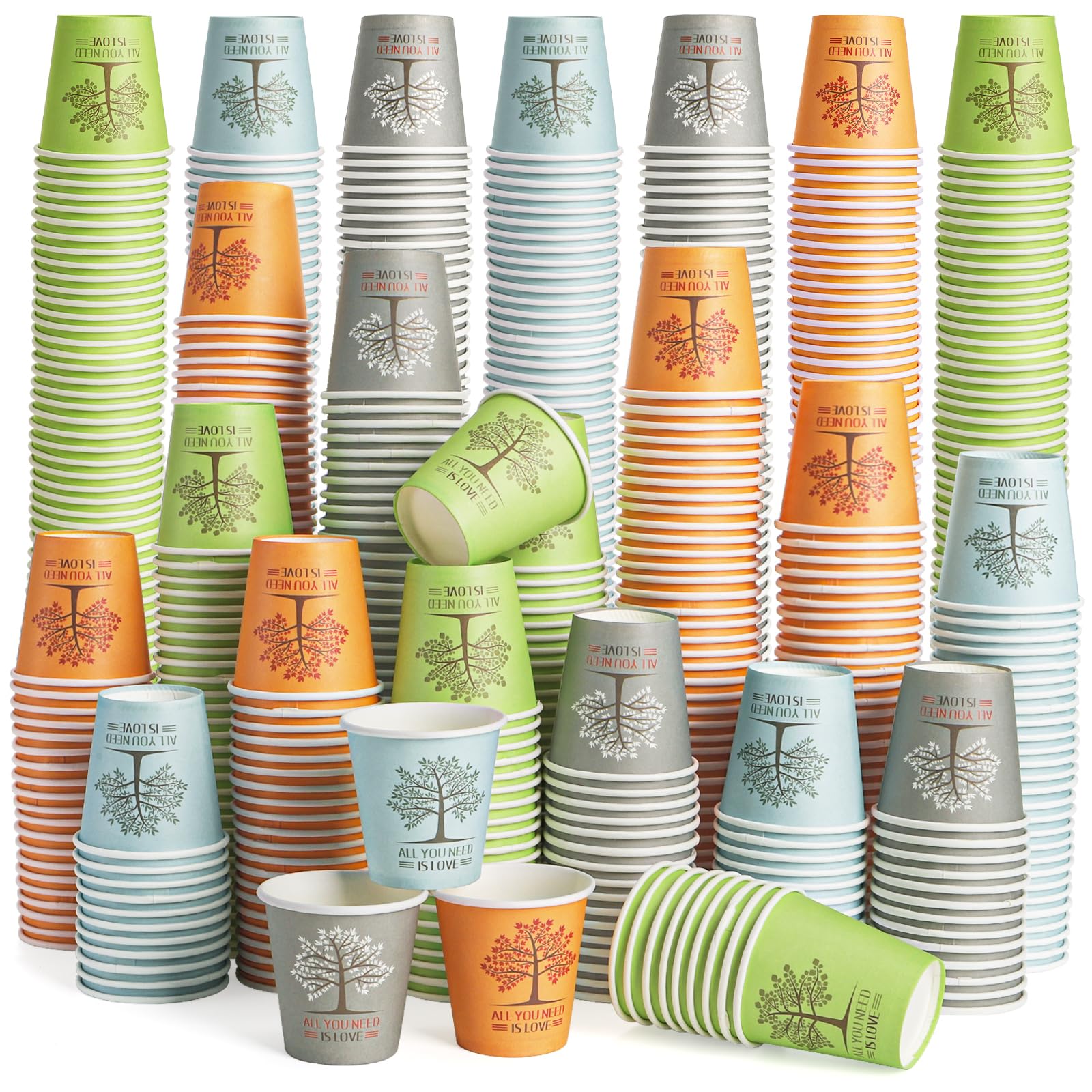 AVLA 800 Pack Disposable Paper Cup, 60 ml Mini Bathroom Mouthwash Cup, Paper Sampling Cup, Small Hot Cold Beverage Drinking Cups for Coffee Bar, Party, Picnic, Barbecue, Travel and Events