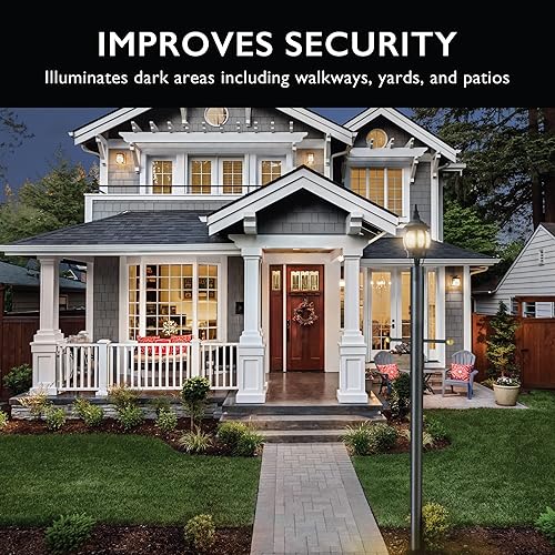 Vista 144 de Design House 502211 Base de pilar de linterna exteriores, color negra