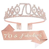 Vista 43 de CIEHER Juego de corona y banda de cumpleaños número 13, tiara de oro rosa, regalos para adolescentes