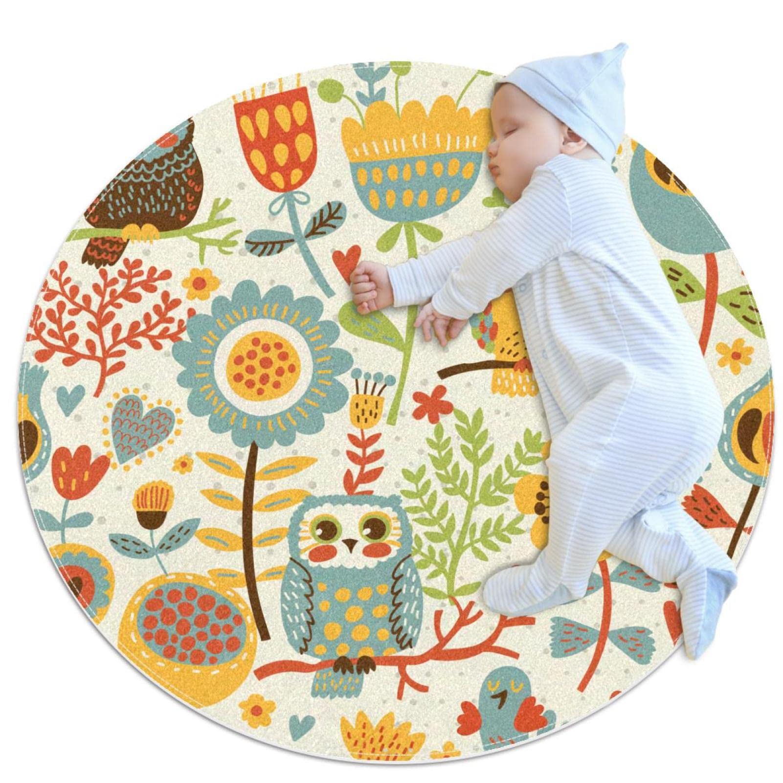 Tapis rond pour enfants JDEZ pour des moments de jeu tendres
