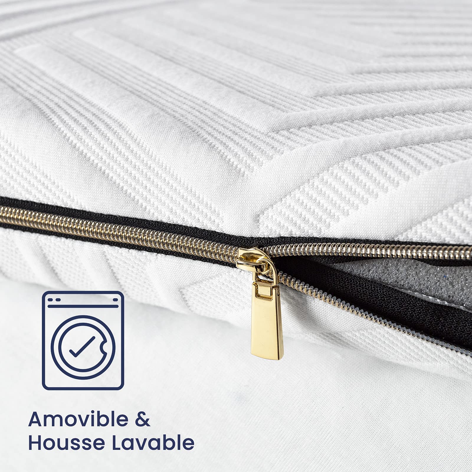 BedStory Surmatelas 160 x 200 à Mémoire de Forme 7,5CM, Bambou Éliminant Odeurs et Acariens, Housse Amovible et Lavable, Rafraîchissant, Respirant et Moelleux