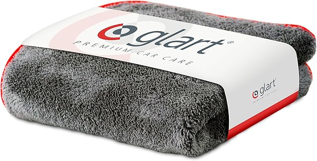 Glart 44TP Super Soft Premium Microfibre Cloth 40 x 40 cm, for Car and Motorcycle Drying, Detailing, Polishing, Cleaning, Wash, Anthracite
