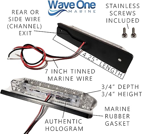 Miniatura 4 de Wave One Marine RGBW - Luz LED de montaje en superficie de 4 pulgadas de cortesía de montaje interno del conductor acento de caravana cabina en T de