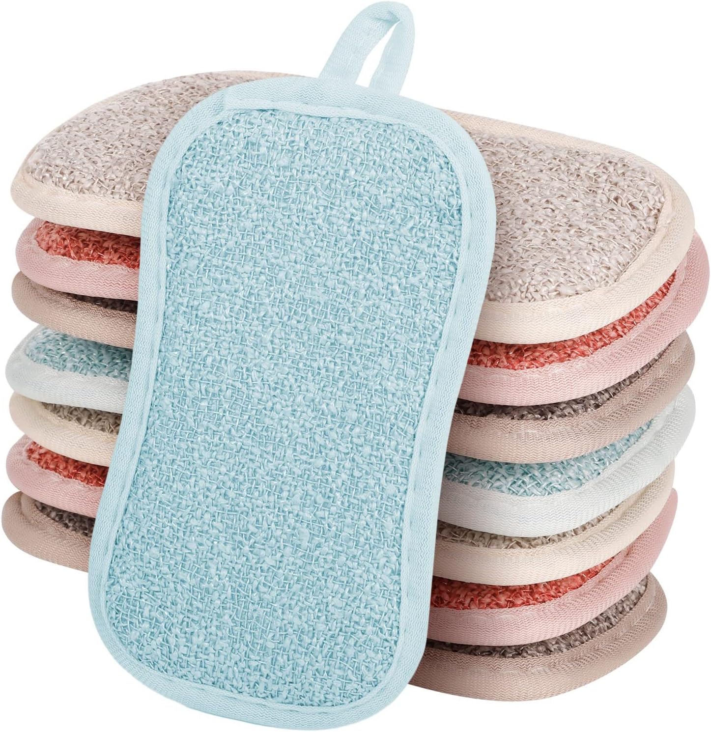 HEQU Kitchen Sponges, 8 Pack Scrub Sponges, MultiPurpose Scrub Sponges