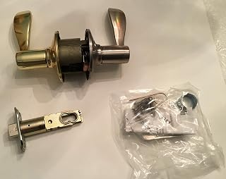Retro F10CHP605WKF Passage Latch in Satin Chrome with in Striker Brass LH Two color handle