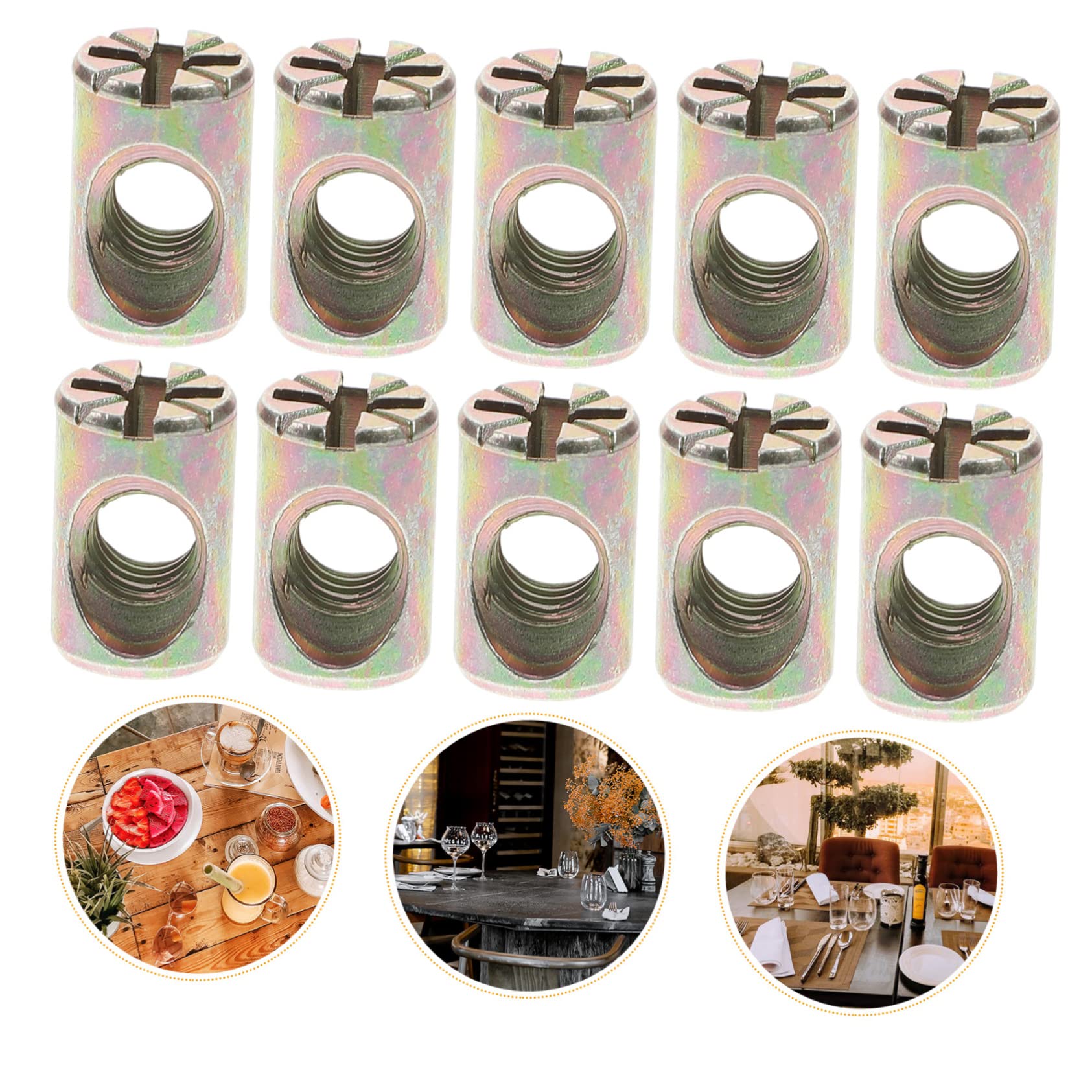 ABOOFAN 20Pezzi Barrel Nut Kit Ricambio per Fissaggi Mobili Slot per Letti e Culle Materiale in Zinco Resistente e Durevole