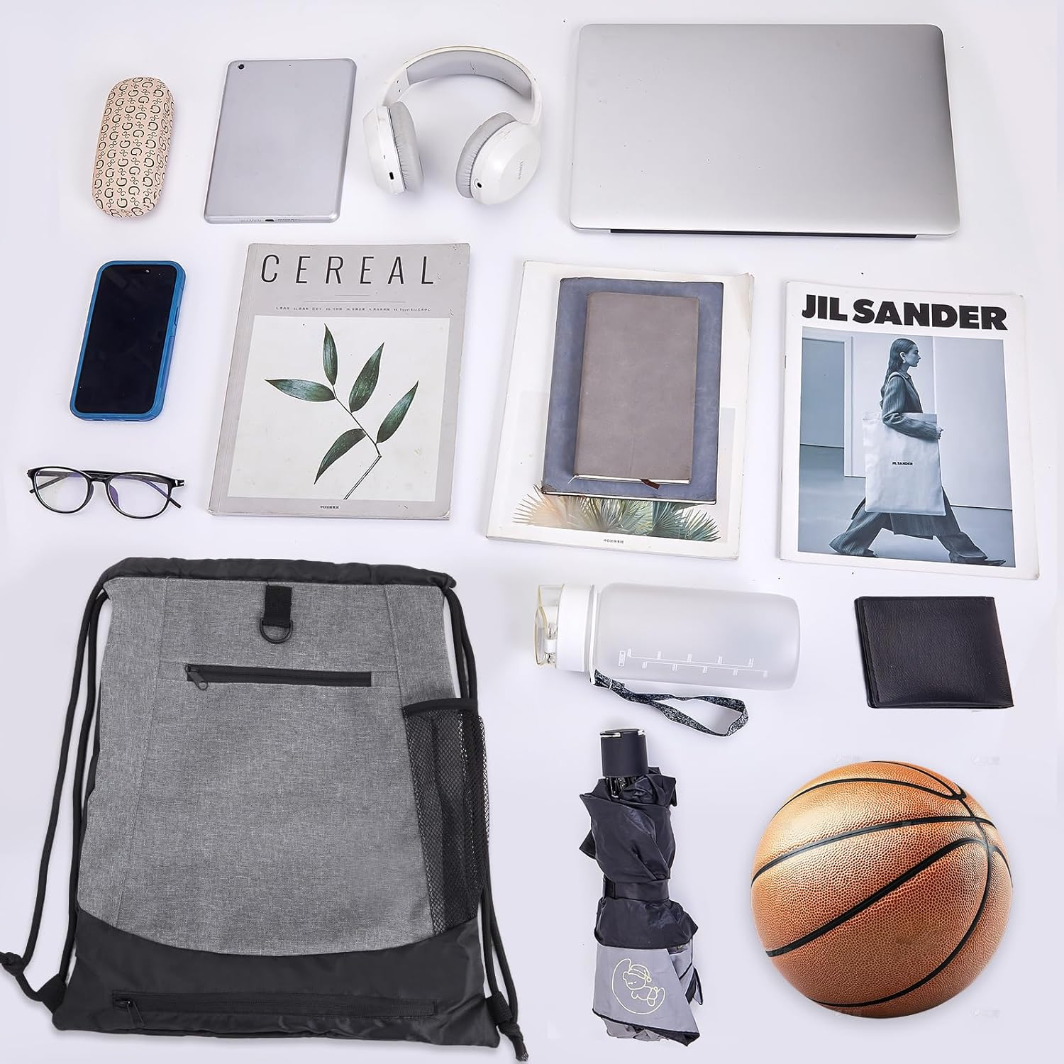 Drawstring Basketball Bag - Portable Soccer Volleyball Carrier Expandable Backpack Helmet Luggage Bags - Image 7