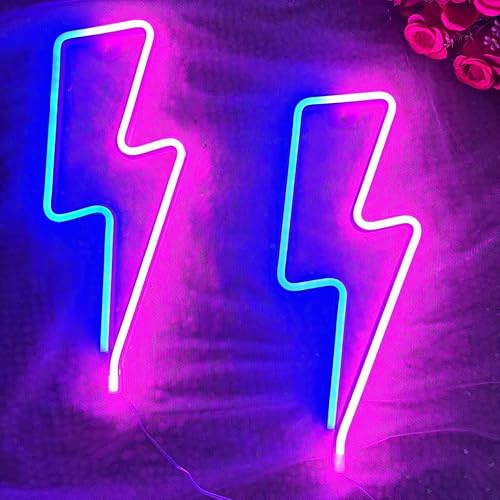 Miniatura 2 de 2 letreros de neón para decoración de pared, funciona con pilas de neón para dormitorio, configuración de sala de juegos, luces LED de neón para