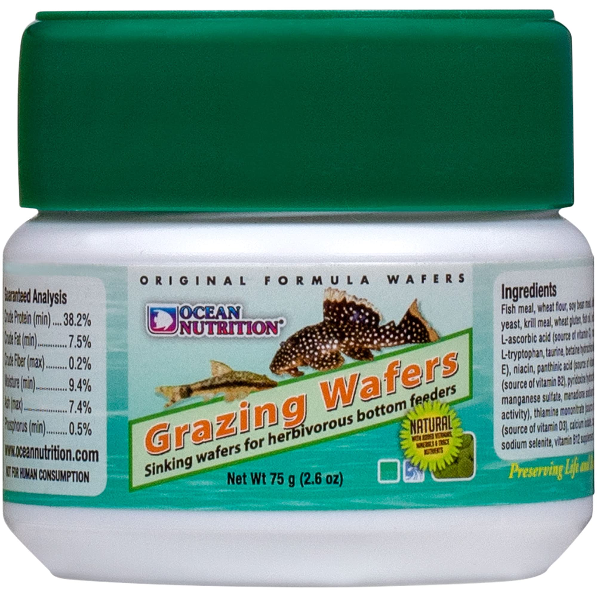 Ocean Nutrition 52505 Algae Wafers Frozen Food, 75g/2.6 oz