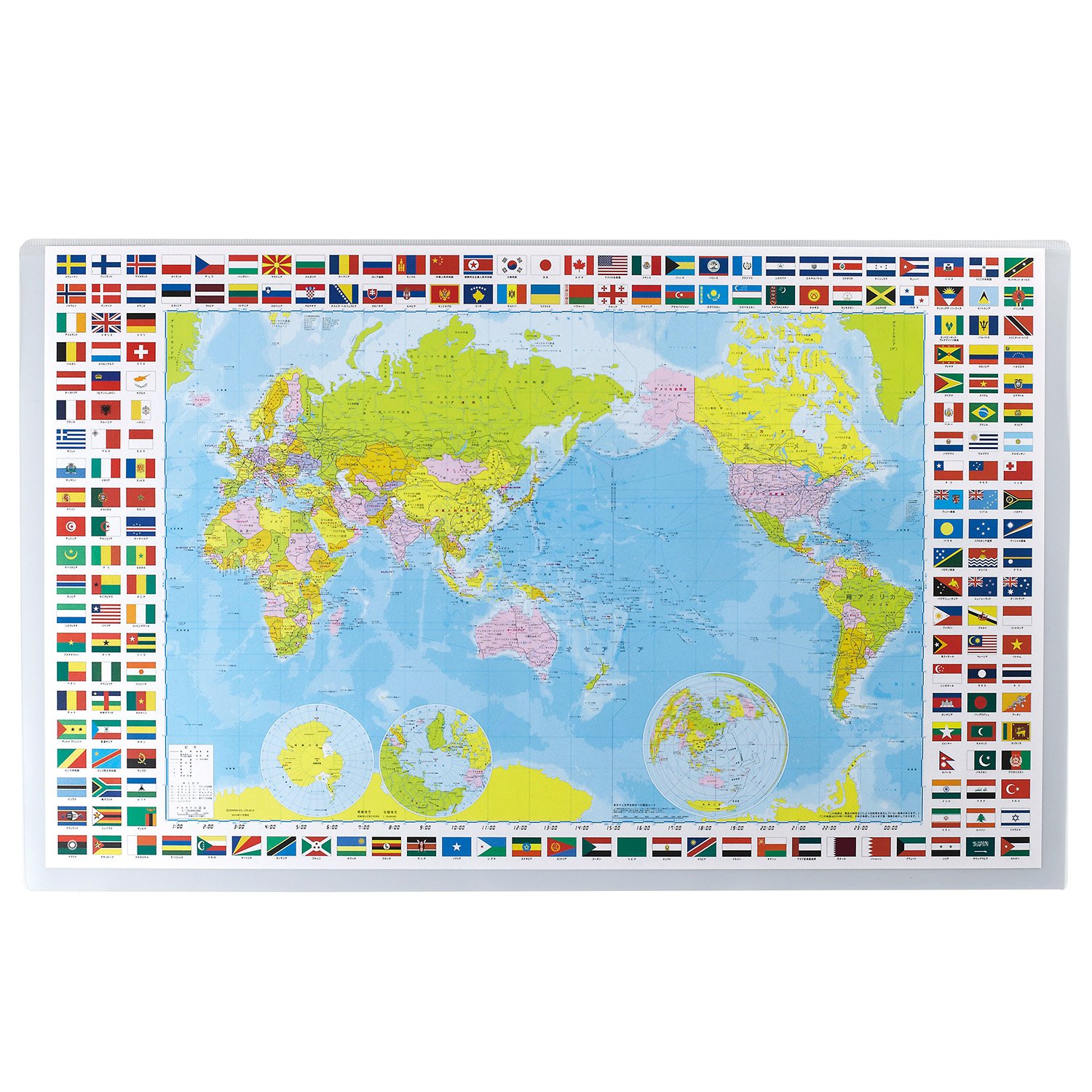 Amazon.co.jp: シャチハタ デスクマット 学習用 世界地図 DMS-M 800