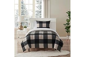 5 Piece Plaid Christmas Bedding Set Twin