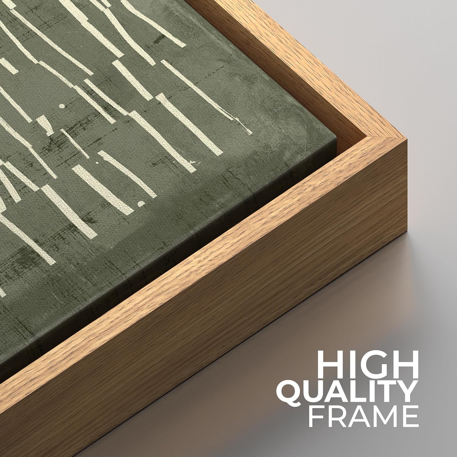 SIGNFORD Framed Canvas Print Wall Art Birch Tree Silhouette Abstract Forest Illustrations Modern Art Relax/Calm Warm for Living Room, Bedroom, Office - 24"x24" Natural